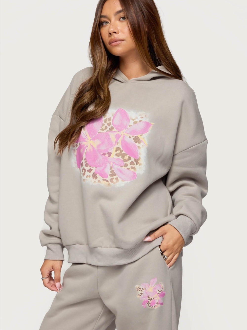 Edikted Wild Petal Hoodie- Size XS
